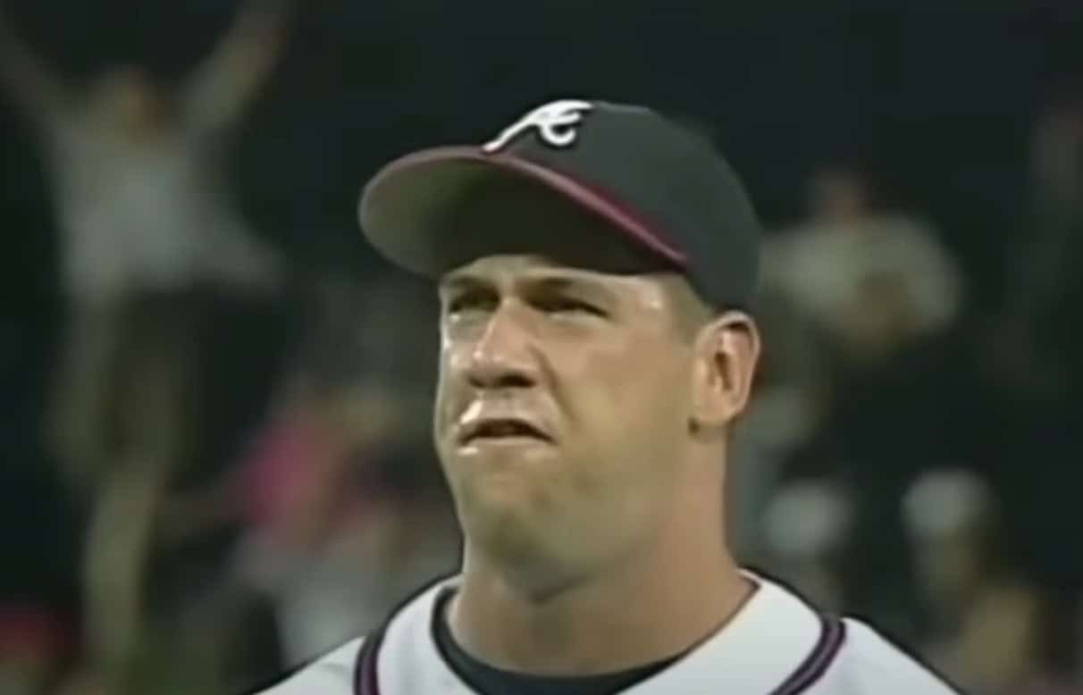 John Rocker in action, representing one of baseball's most hated players.